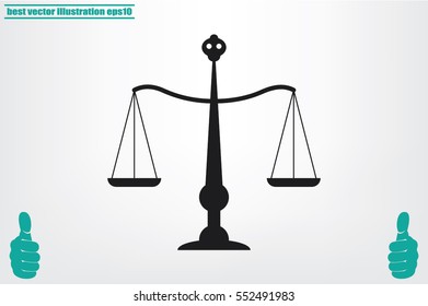 Scales icon vector illustration EPS 10.