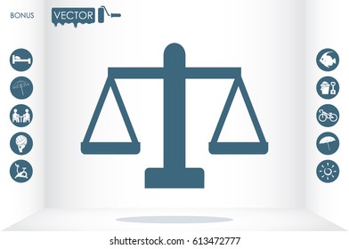 Scales icon vector illustration EPS 10.
