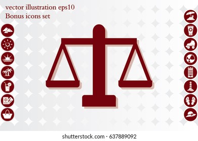 Scales icon vector illustration EPS 10.