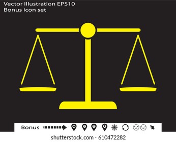 scales, icon, vector illustration eps10