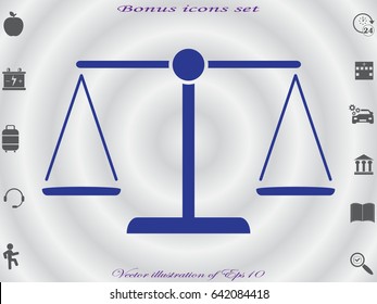 scales, icon, vector illustration eps10