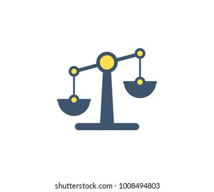 Scales icon. Vector illustration in flat minimalist style.