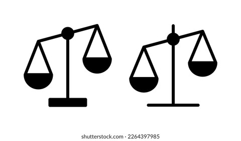 Scales icon vector illustration. Law scale icon. Justice sign and symbol