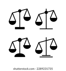 Scales icon vector illustration. Law scale icon. Justice sign and symbol