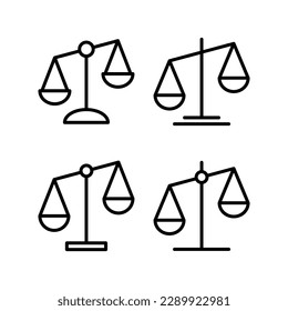 Scales icon vector illustration. Law scale icon. Justice sign and symbol