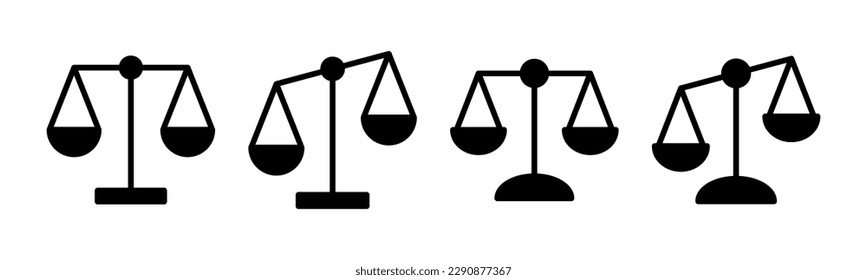 Scales icon vector illustration. Law scale icon. Justice sign and symbol