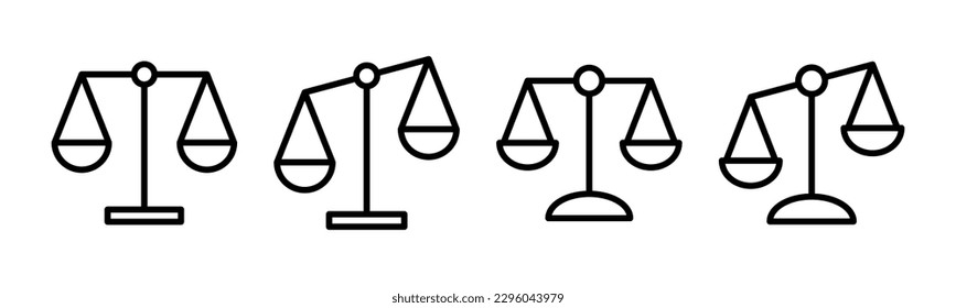 Scales icon vector illustration. Law scale icon. Justice sign and symbol
