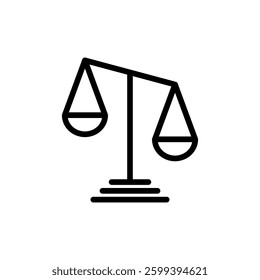 Scales icon vector illustration. Law scale icon. Justice sign and symbol
