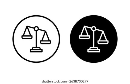Scales icon vector illustration. Law scale icon. Justice sign and symbol