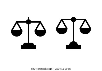 Scales icon vector illustration. Law scale icon. Justice sign and symbol