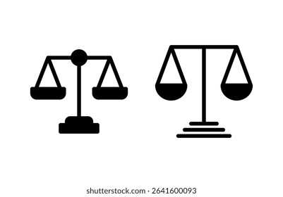 Scales icon vector illustration. Law scale icon. Justice sign and symbol