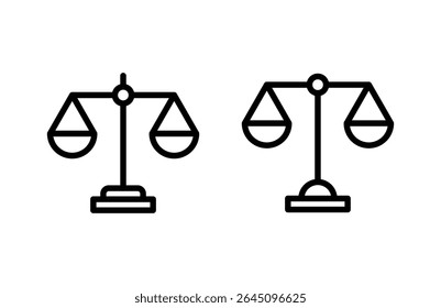 Scales icon vector illustration. Law scale icon. Justice sign and symbol