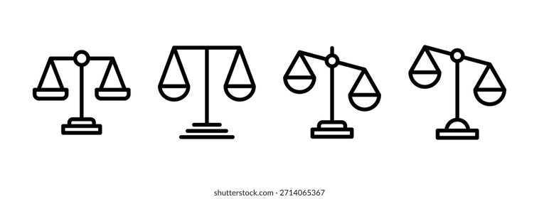 Scales icon vector illustration. Law scale icon. Justice sign and symbol