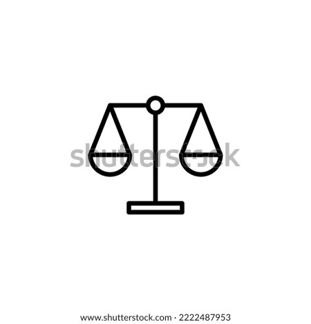 Scales icon vector illustration. Law scale icon. Justice sign and symbol