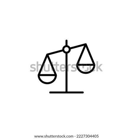 Scales icon vector illustration. Law scale icon. Justice sign and symbol