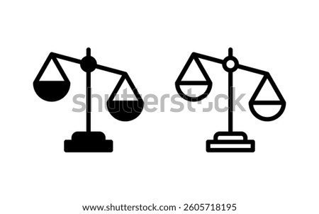 Scales icon vector illustration. Law scale icon. Justice sign and symbol