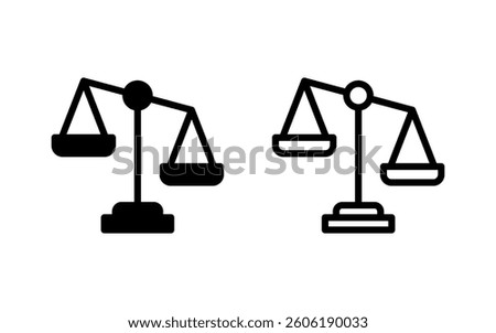 Scales icon vector illustration. Law scale icon. Justice sign and symbol