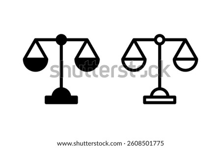 Scales icon vector illustration. Law scale icon. Justice sign and symbol