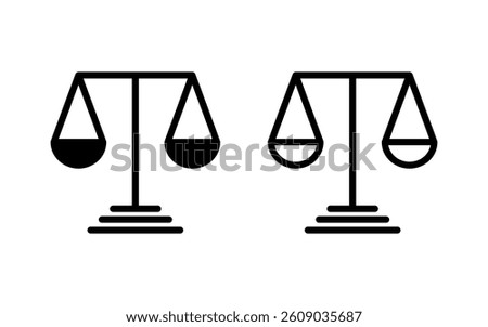 Scales icon vector illustration. Law scale icon. Justice sign and symbol