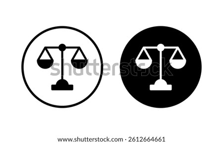 Scales icon vector illustration. Law scale icon. Justice sign and symbol