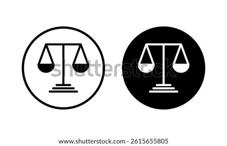 Scales icon vector illustration. Law scale icon. Justice sign and symbol