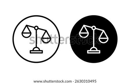 Scales icon vector illustration. Law scale icon. Justice sign and symbol