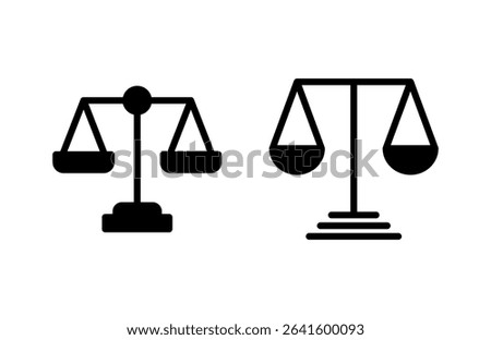 Scales icon vector illustration. Law scale icon. Justice sign and symbol