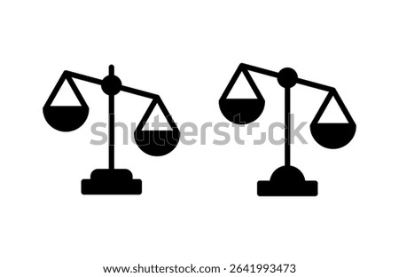 Scales icon vector illustration. Law scale icon. Justice sign and symbol