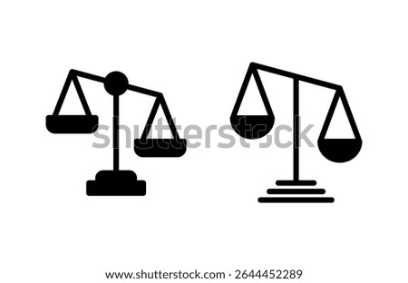 Scales icon vector illustration. Law scale icon. Justice sign and symbol