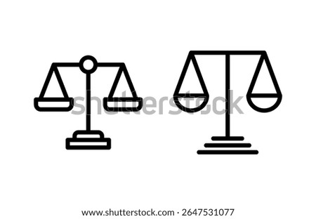 Scales icon vector illustration. Law scale icon. Justice sign and symbol