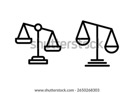 Scales icon vector illustration. Law scale icon. Justice sign and symbol