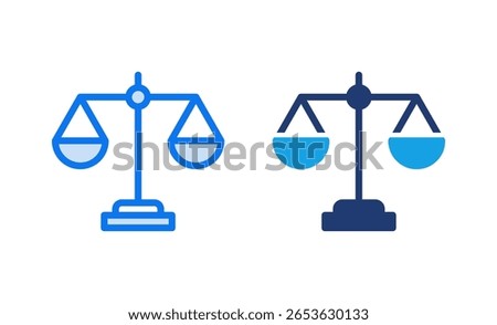 Scales icon vector illustration. Law scale icon. Justice sign and symbol