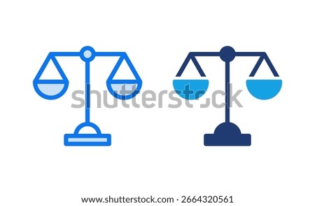 Scales icon vector illustration. Law scale icon. Justice sign and symbol