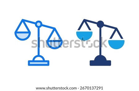 Scales icon vector illustration. Law scale icon. Justice sign and symbol