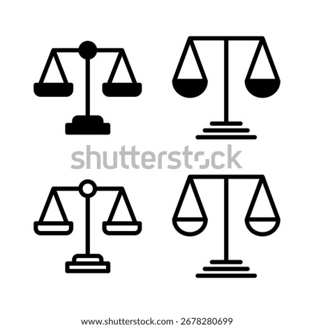 Scales icon vector illustration. Law scale icon. Justice sign and symbol