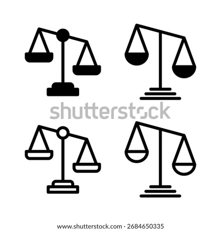 Scales icon vector illustration. Law scale icon. Justice sign and symbol