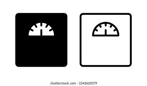 Escala la ilustración vectorial de icono. Signo de escala de peso y símbolo