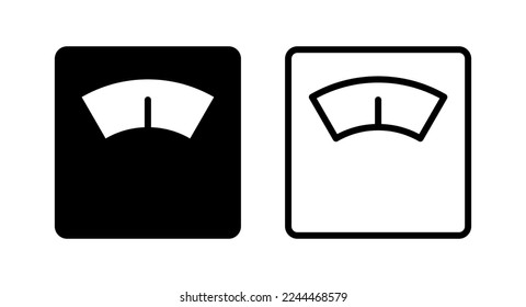 Escala la ilustración vectorial de icono. Signo de escala de peso y símbolo