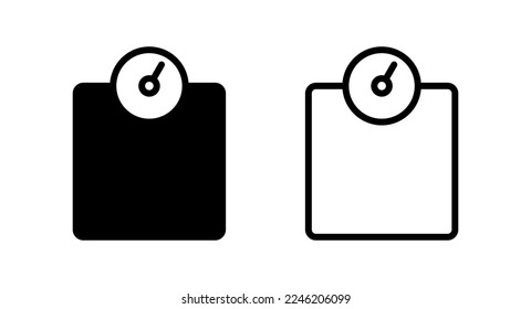 Scales icon vector illustration. Weight scale sign and symbol