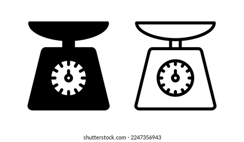 Skaliert Symbol, Vektorgrafik. Waage-Zeichen und -Symbol