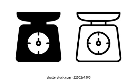 Scales icon vector illustration. Weight scale sign and symbol
