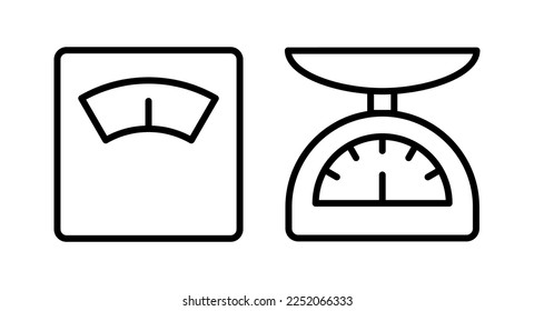 Scales icon vector illustration. Weight scale sign and symbol