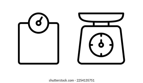 Escala la ilustración vectorial de icono. Signo de escala de peso y símbolo