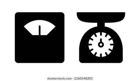 Escala la ilustración vectorial de icono. Signo de escala de peso y símbolo