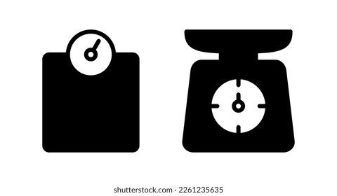 Escala la ilustración vectorial de icono. Signo de escala de peso y símbolo