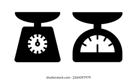 Scales icon vector illustration. Weight scale sign and symbol