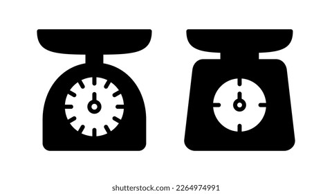 Scales icon vector illustration. Weight scale sign and symbol