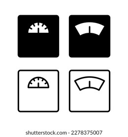 Escala la ilustración vectorial de icono. Signo de escala de peso y símbolo