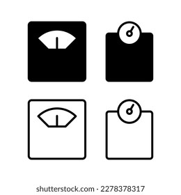 Escala la ilustración vectorial de icono. Signo de escala de peso y símbolo