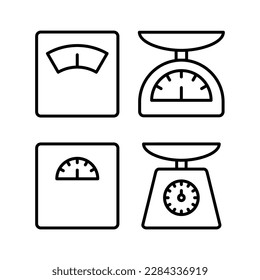 Escala la ilustración vectorial de icono. Signo de escala de peso y símbolo
